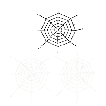 

5 Feet Spiderweb Large Spider Web Halloween Cobweb Decor for Festival Halloween Home Outdoor Decoration 3Pcs