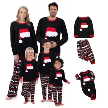 

New Family Matching Christmas Pajamas Sets Xmas Adult Father Mother Daughter Family 2pcs Set Sleepwear Nightwear Clothing Suit