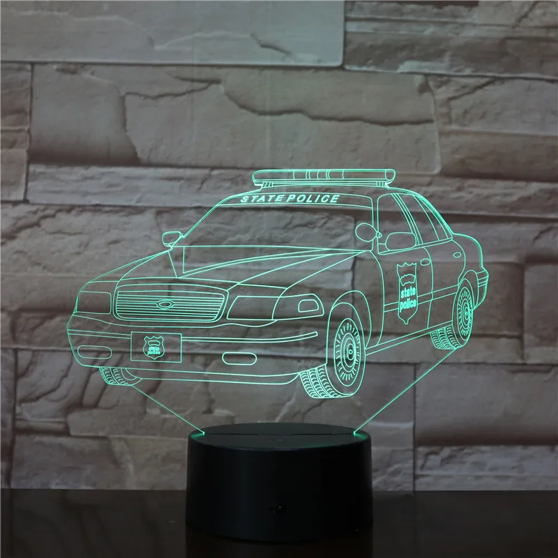 Подгонкой по размеру 3D лампа федеральной полицейские машины 2019 лучшие продажи 7