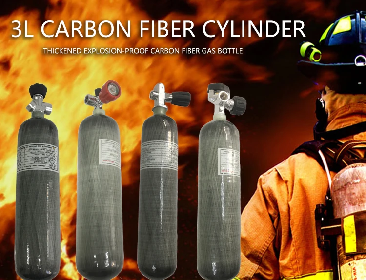 AC103 цилиндр высокого давления 3л 4500Psi/300 бар CE Пейнтбольный бак Pcp углеродное волокно бутылка воздуха Condor Pcp Air Rifle Acecare