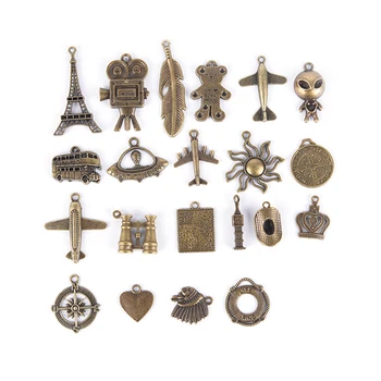 

3pcs/lot Leather Notebook Accessory Metal Charm Vintage Creative Hanging Drop Pendant Bookmark Decoration Diary Journay