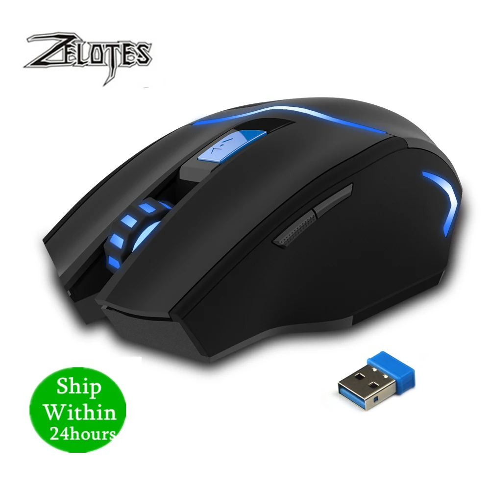 ZEALOT F 16 Оптическая Беспроводная игровая мышь 2400 DPI 2 4 ГГц портативная с usb