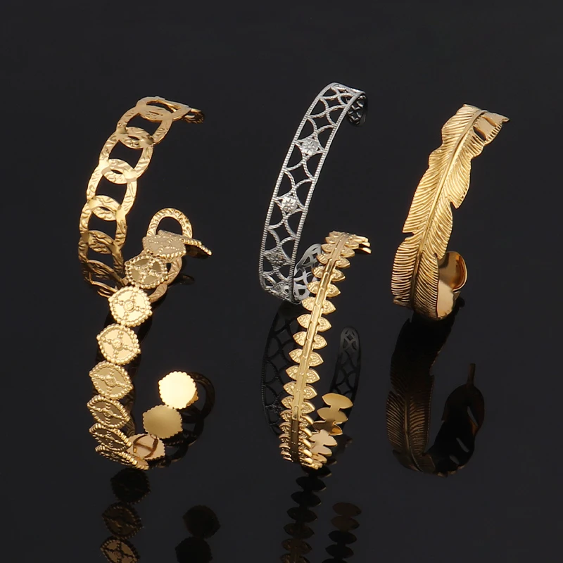 Bangle Bracelet Stainless Steel Opening Bracelet For Women