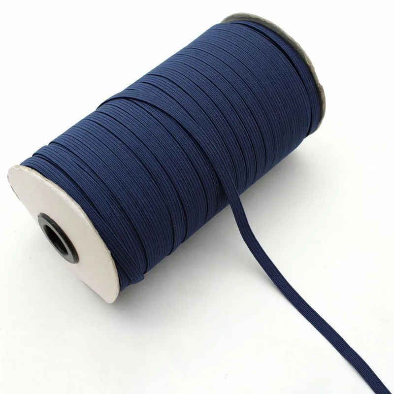 navyblue 15 м 6 мм эластичная лента мягкая кожа резинки нижнее белье брюки Декор эластичные лямки пошив одежды «сделай сам» Аксессуары - Цвет: navyblue