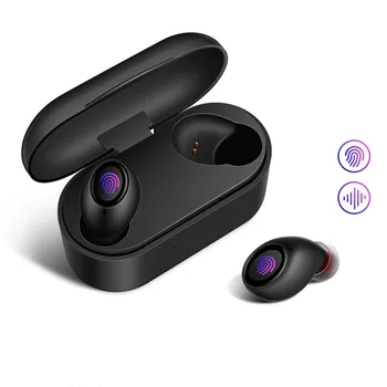 

3D Stereo Sound Bluetooth V5.0 Earphone Portable TWS Wireless Touch Earbud With Charge Case Sport Bass Headset Auto Power On/Off