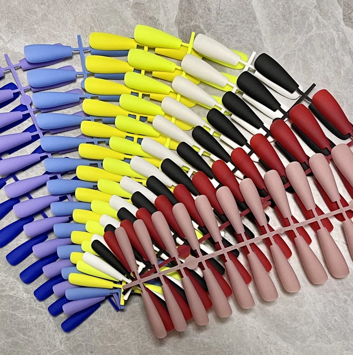 Solid Color Matte Super Long Coffin False Nail Ballet Press on Nails Tips for Art Artificial Fingernails Fake | Красота и здоровье