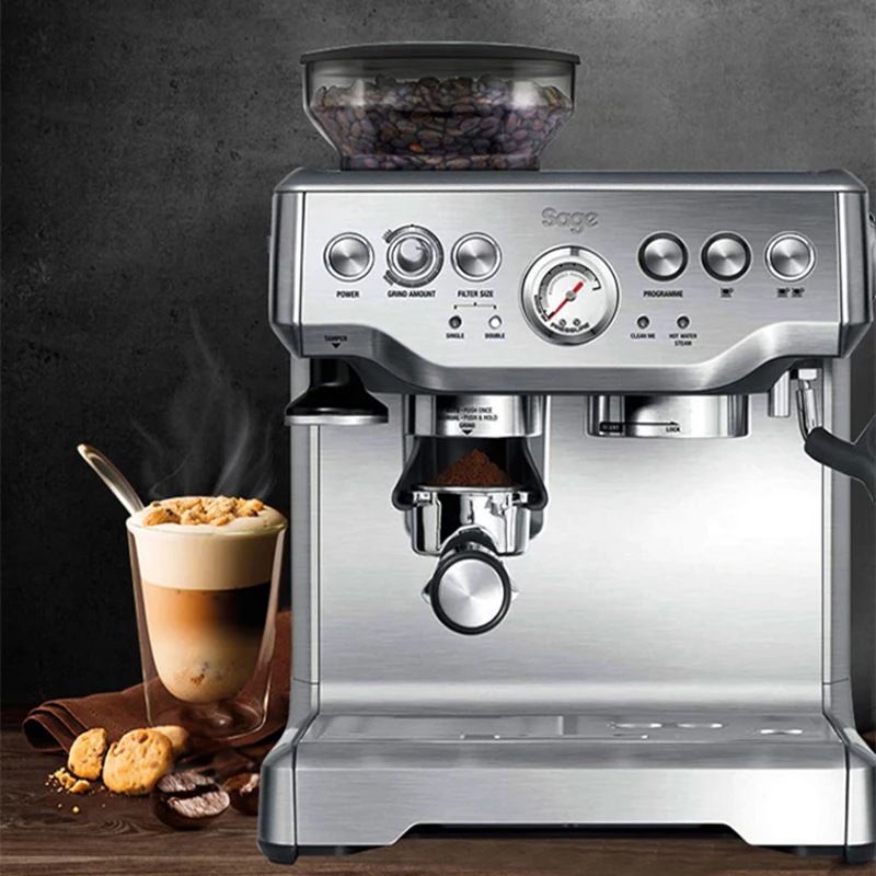 DEVISIB-cafetera profesional todo en uno con molinillo para capuchino,  electrodomésticos de cocina americanos, 220V/110V - AliExpress