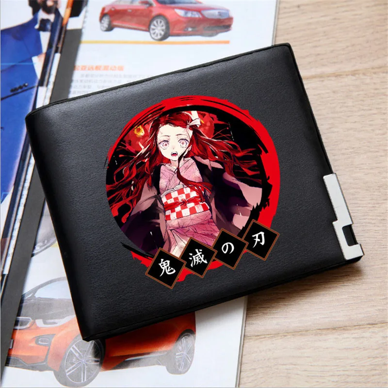 Style-1 Лидер продаж, аниме, убийца демона: Kimetsu no Yaiba, кошелек, короткий кошелек, держатель для карт, кожаный кошелек, подарок для мужчин, подростков, студентов - Цвет: Style-1