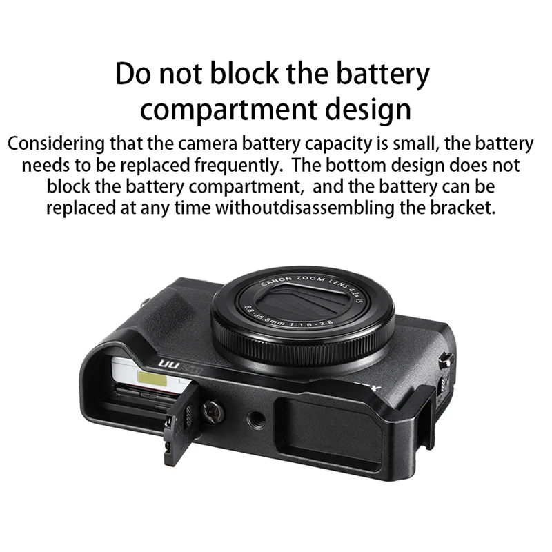 AABB-UUrig R016 микрофон L Пластина для Canon G7X Mark III удобный алюминиевый L кронштейн с холодным башмаком для микрофона светодиодный светильник