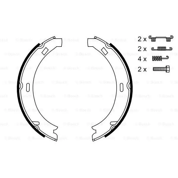 Колодки ст.торм.MERCEDES W203 1.8-5.4 00-/W209 1.8-6.2 02 BOSCH