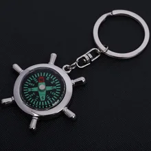 Не выцветает сплава цинка брелок с компасом-образный вращающийся настраиваемые, с логотипом, брелок, поставка от производителя