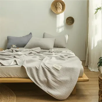 

Modal fabric summer cool quilted baby cover blanket single double simple solid color ice silk bed cover machine washable