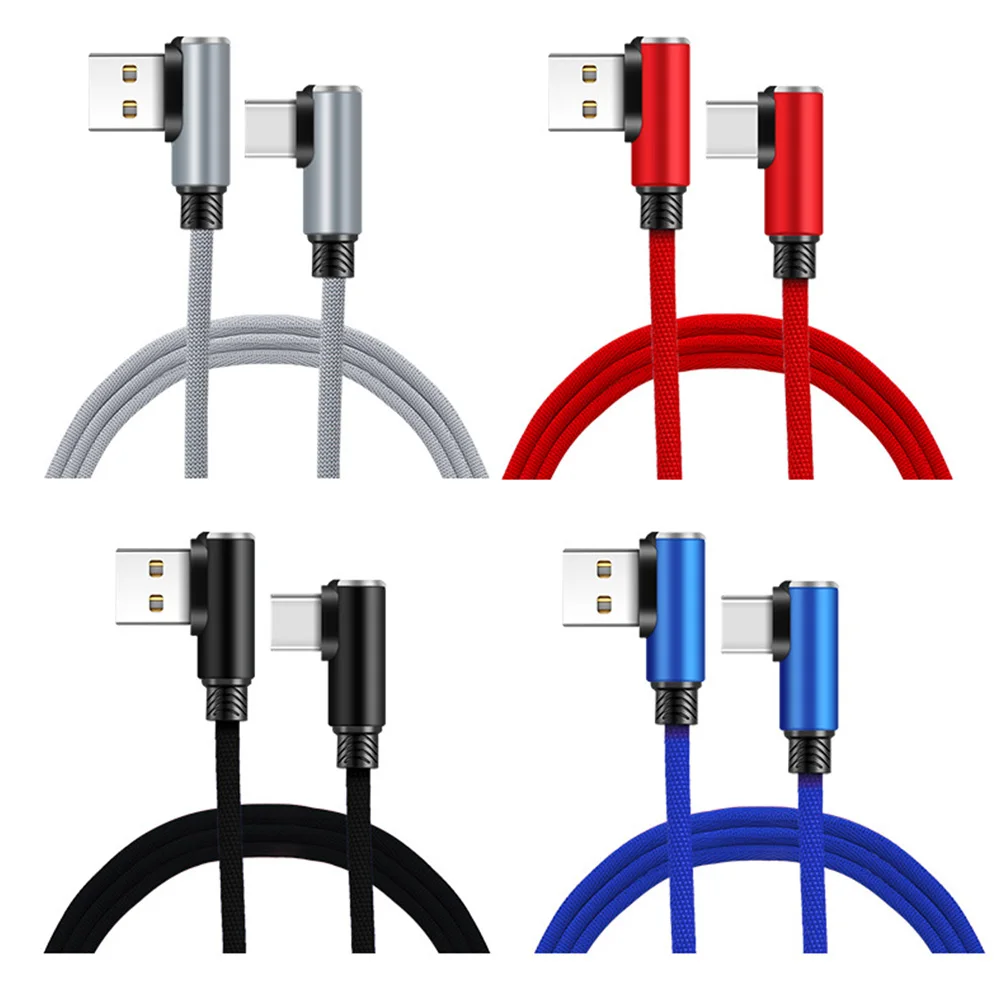 Двойной локоть тип-c USB Lline 90 градусов зарядный кабель для мобильного телефона с