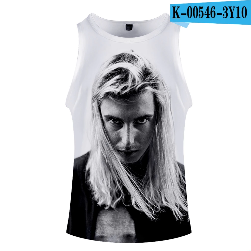 Ghostemane майка с 3d принтом модная баскетбольная хипстерская удобная летняя Мужская/Женская майка с круглым вырезом без рукавов - Цвет: Хаки