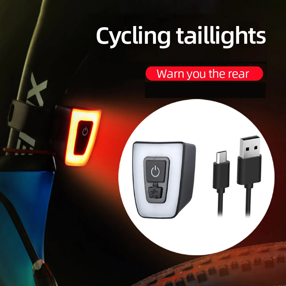 

LED Mini Bicycle Tail Light Usb Chargeable Bike Rear Lights IPX5 Waterproof Safety Warning Cycling Light Helmet Backpack Flasher