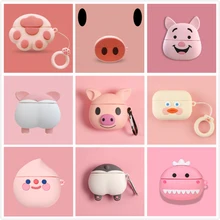 3D чехол для наушников для Airpods Pro Чехол Милые силиконовые Мультяшные наушники/Earpods чехол для Apple Air Pods 3 Pro Чехол с брелком