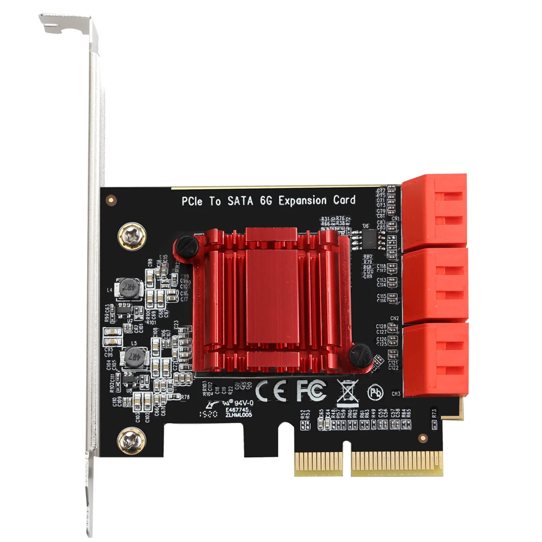 

TXB113 PCIe SATA3.0 Adapter Card 6 Port SATA 6Gbps PCI Express 4X to SATA Controller Expansion Card w/ Low Profile Bracket