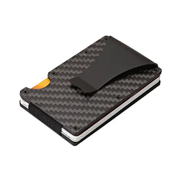 

Fashion Card Box Carbon Fiber Ultra Thin Metal Card Holder Credit Card Wallet carbon fiber credit card holder metal wallet