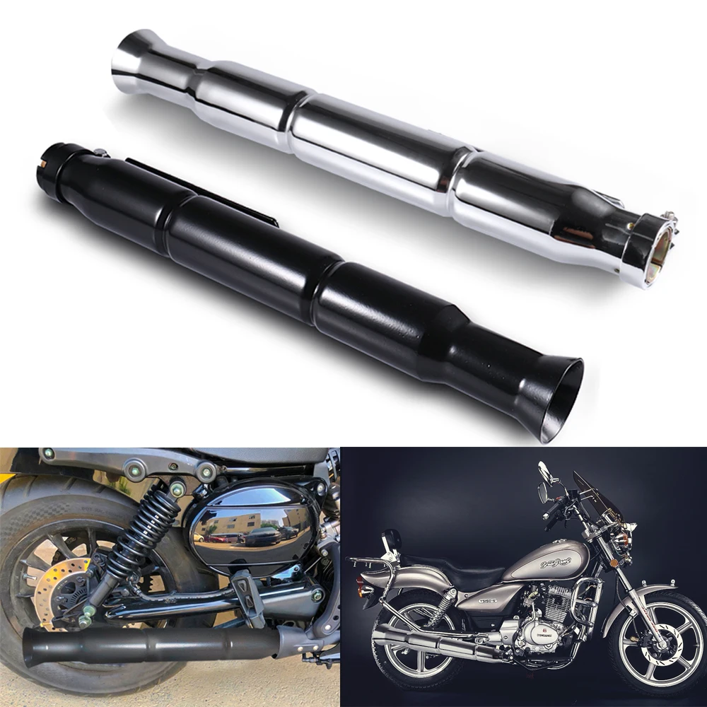 

Universal Motorcycle Cafe Racer Exhaust Pipe Muffler Exhaust Tip Vintage Rear Pipe Tail Tube For Suzuki/Yamaha/Honda 37mm 39mm