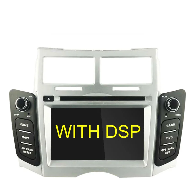 TOPBSNA Android 9,0 автомобильный dvd-плеер для Toyota Yaris 2005-2011 2 Din автомагнитола gps навигация Мультимедиа Стерео Wi-Fi RDS головное устройство - Цвет: WITH DSP