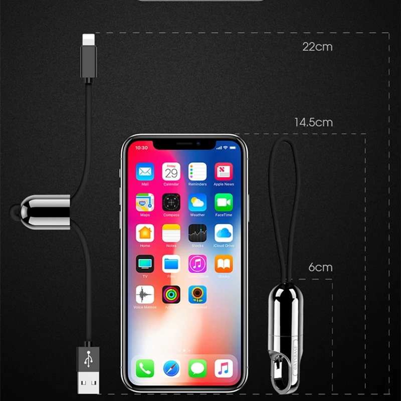 Модный мини брелок USB кабель для Micro usb type-C кабель для iPhone XR X HUAWEI samsung Xiaomi 2A зарядный кабель