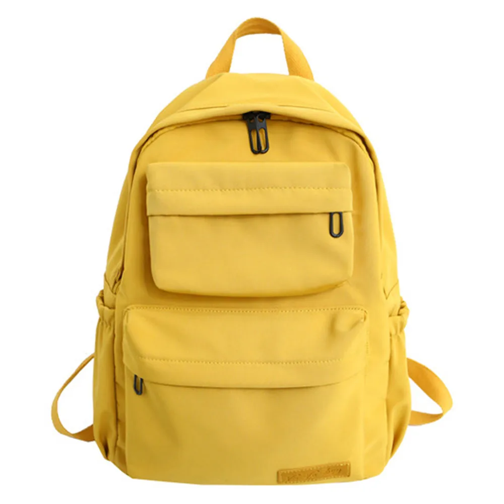 Водонепроницаемый нейлоновый рюкзак для женщин с несколькими карманами, повседневный рюкзак для путешествий, женская школьная сумка для девочек-подростков, рюкзак Mochila - Цвет: Yellow