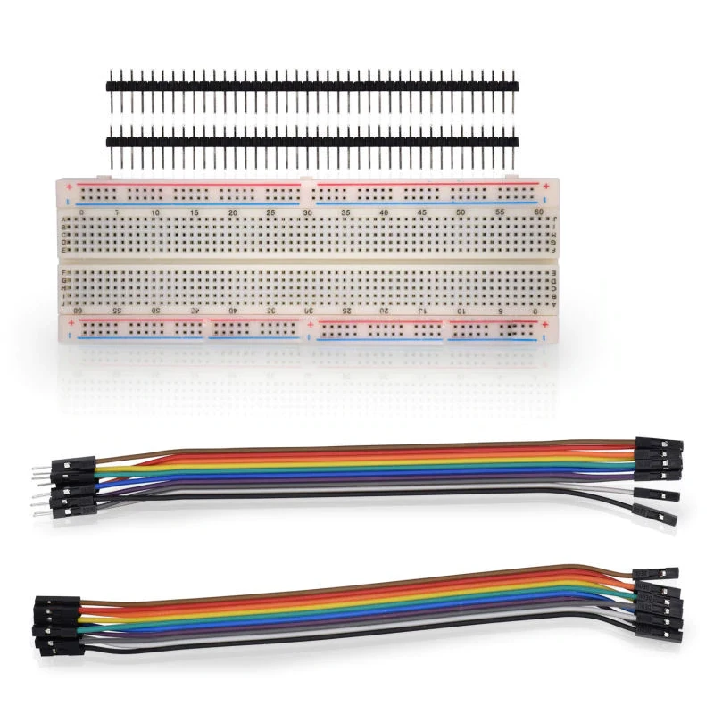 Электронный компонент базовый стартовый комплект с 830 соединительными точками макетная плата кабель резистор конденсатор светодиодный потенциометр