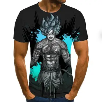 

2020 neue Herrenmode Goku Dragon Ball 3D Drucken Casual Kurzarm Cosplay T-Shirt 3D T-shirts Fitness