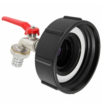 

IBC Tank Tap Adapter With Drain Ball Valve For 1500 Liter Container Tank 3/4 Inch S100*8 Thread Brass For IBC Ton Valve