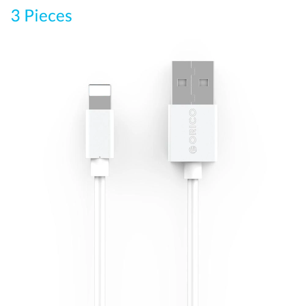 ORICO USB кабель для iphone Xs max Xr X 8 7 6 Plus 6s 5S Plus ipad mini быстрое зарядное устройство кабель для зарядки мобильного телефона - Цвет: 3 pieces