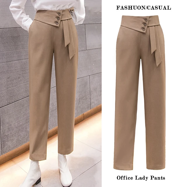 New Women Formal Pants Office Lady Fashion High Waist, 44% OFF