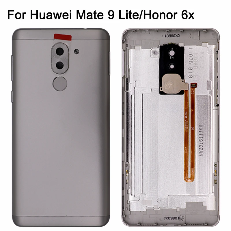 Honor 6x крышка батареи для huawei mate 9 Lite/Honor 6x запасные части задняя крышка батарейного отсека Корпус боковые кнопки объектив камеры