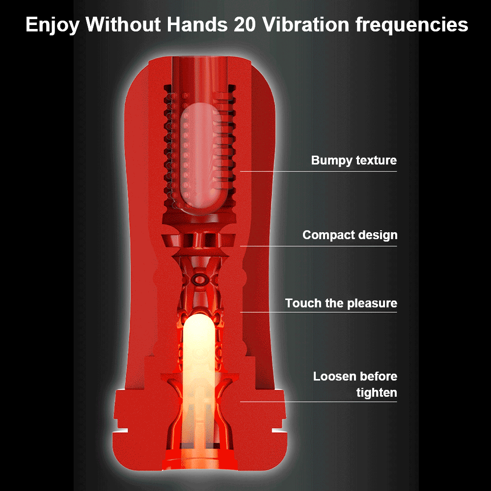 Vibrating Male Masturbation Cup With Vacuum Suction And Texture_voghion.com