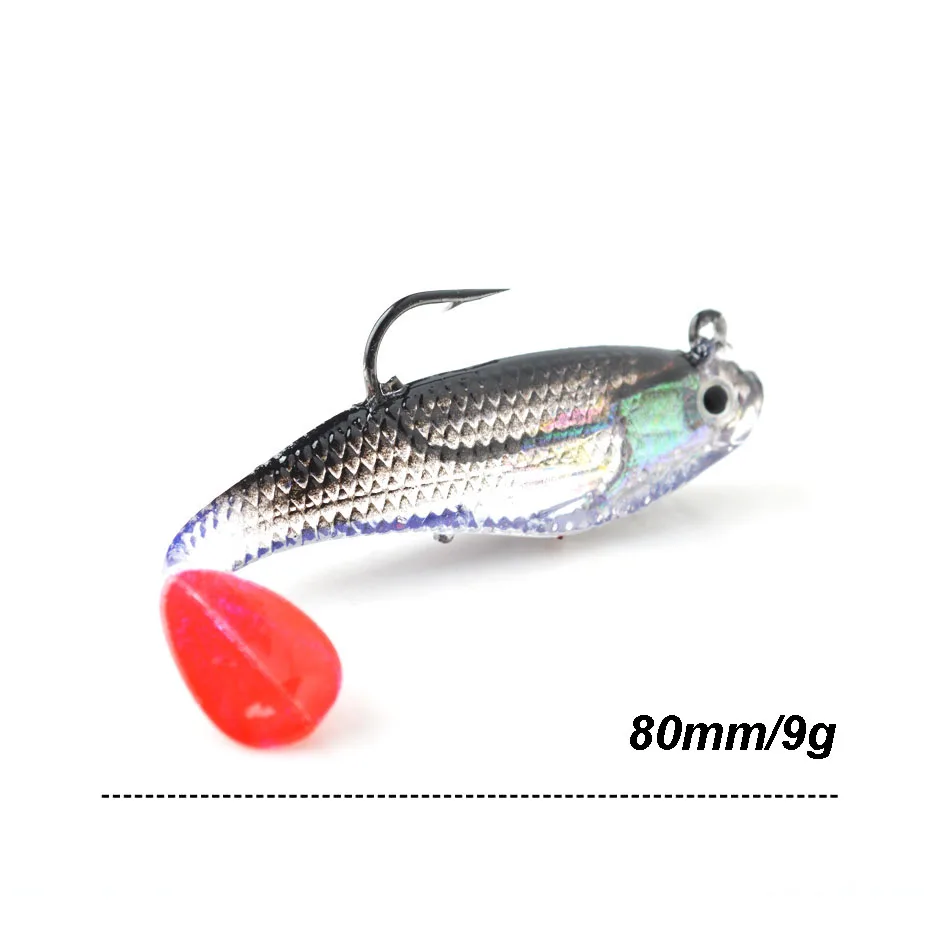 7g 10g 13g 15g Jig Head Soft Bait Artificial Silicone Sinking Soft Fishing  Lure Swimbait T Tail Sea Bass For Carp Fishing Tackle