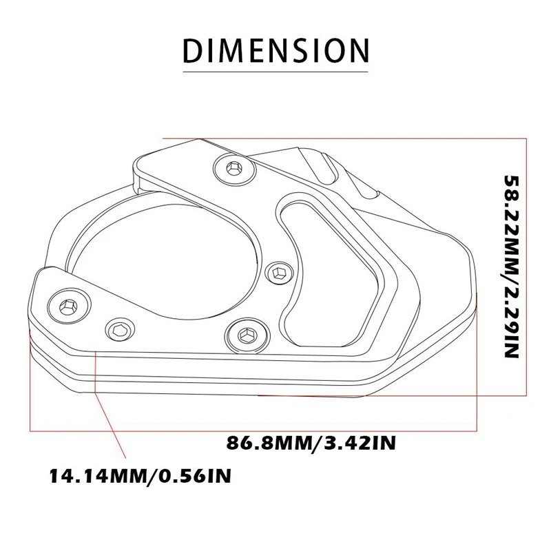 Подножка для мотоцикла боковая подставка увеличенная KTM DUKE 200 250 390 RC390 690 990