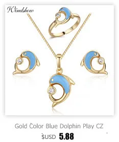 Милые ожерелья и подвески с голубыми масляными каплями и бабочками, серьги, кольцо, маленькие Ювелирные наборы для детей, девочек, ювелирные изделия золотого цвета