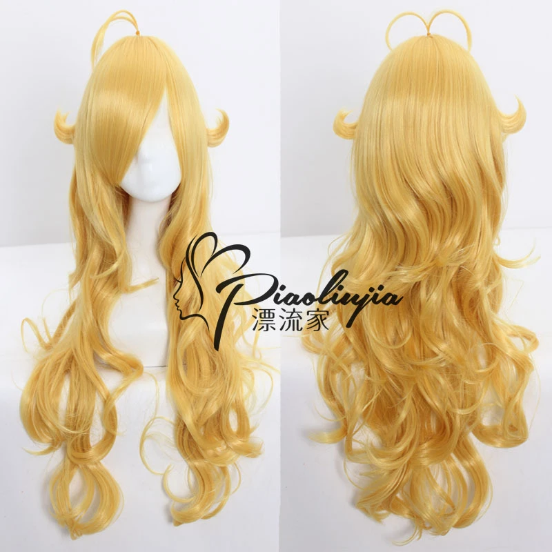 

RWBY Yang Xiao Long Yellow Long Wavy Synthetic Yellow Color Cosplay Wig 100% High Temperature Fiber Hair