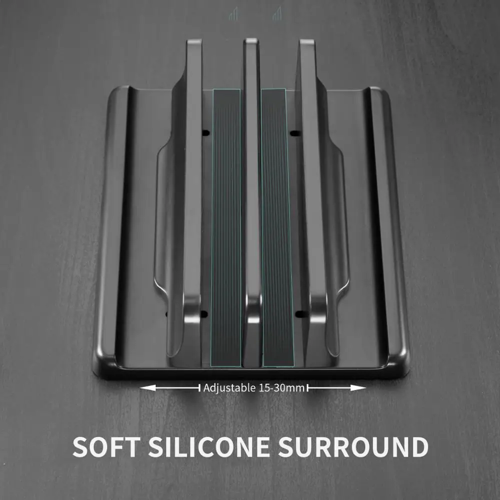 3 em 1 Vaydeer Plástico Vertical Portátil Suporte Ajustável Desktop Notebook Dock Space-saving - Imagem 3