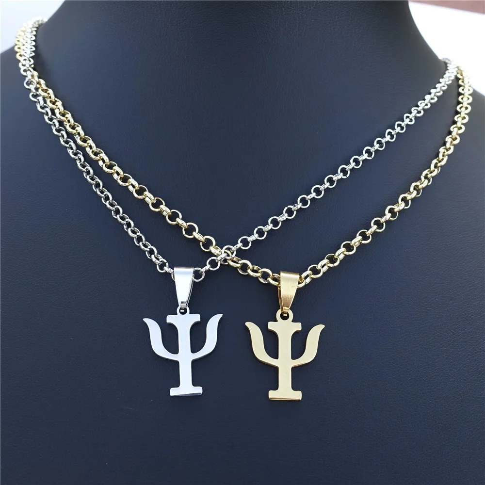 

Psychological sign Stainless Steel Necklace Fashion Women Men Jewelry