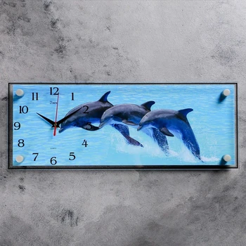 

Wall Clock, Series: Animal World, "trio of dolphins", 50x20 cm 1256518