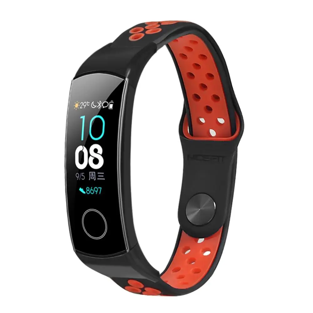 Браслет для huawei Honor Band 5 4 сменный ремешок смарт-браслета браслет Воздухопроницаемый спортивный браслет Strp для Honor Band 5 ремешок 4