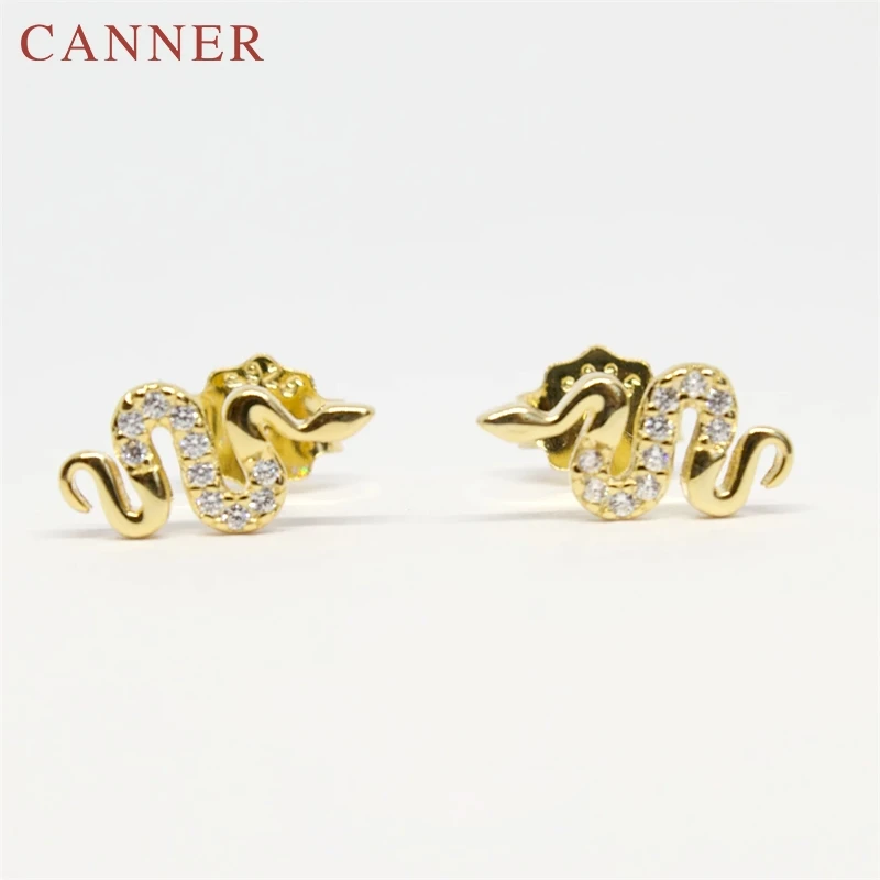 6 gold 925 пробы серебряные серьги-гвоздики в виде цветка розы для женщин INS минималистичные циркониевые животные змея/серьги в форме Глаз Модные ювелирные изделия серьги - Окраска металла: 6 gold
