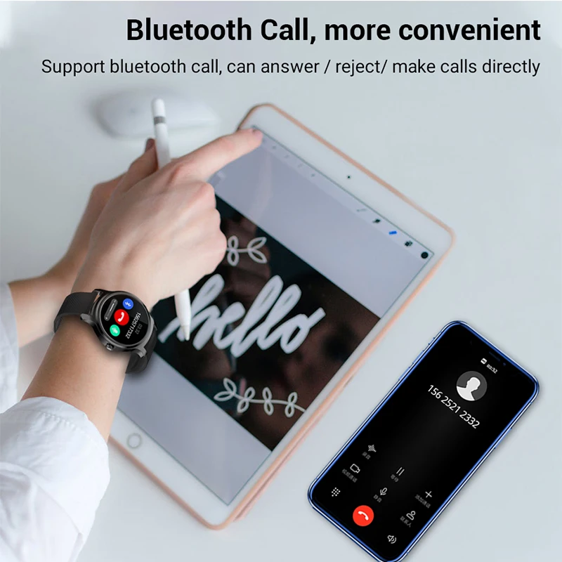 Makibes R2 Smart uhr Männer Bluetooth Heart Rate Monitor uhr Call Nachricht Erinnerung Musik Playe Fitness tracker smartwatch