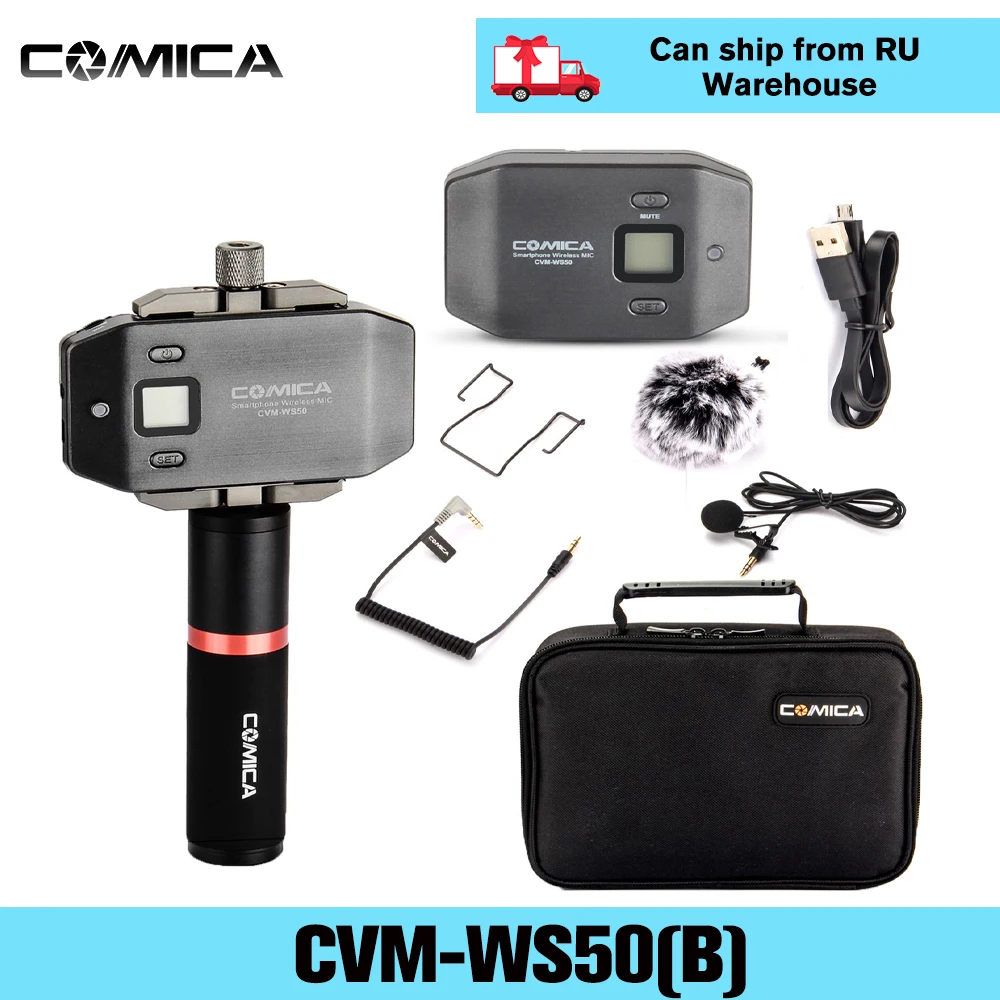 Comica CVM-WS50(B) Wireless Lavalier Microphone