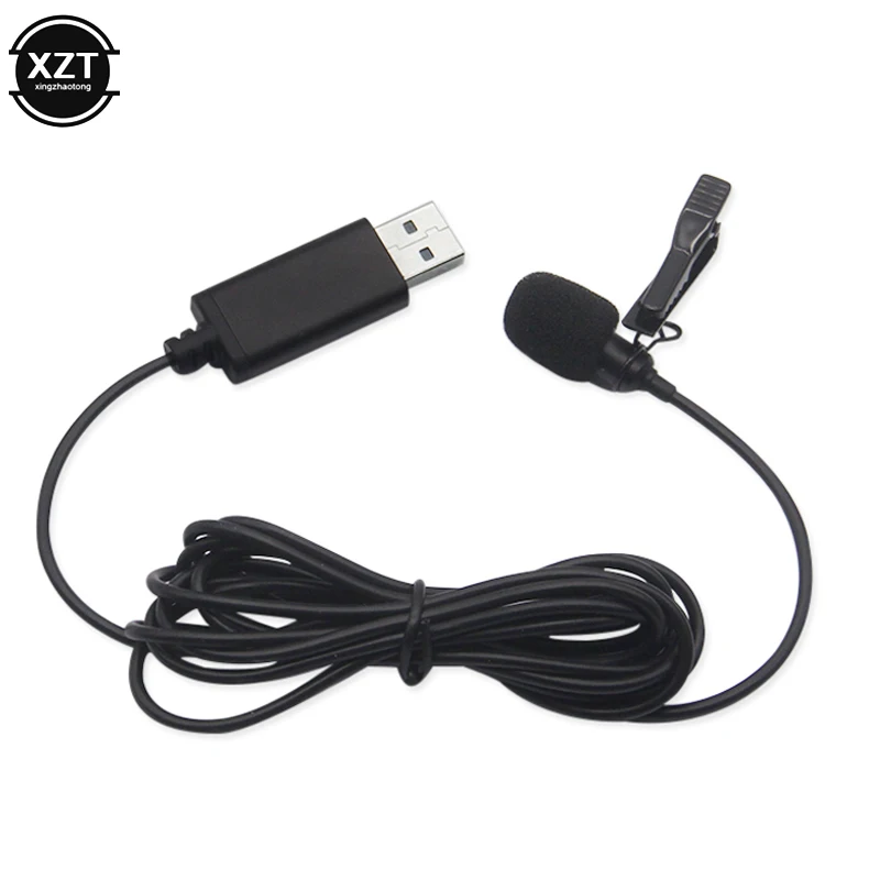 Портативный мини микрофон USB 2 м нагрудный петличный прищепки внешние микрофоны с