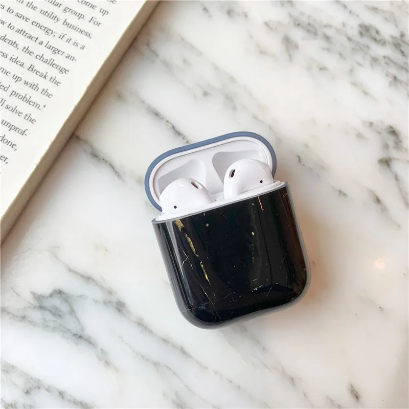 style 2 Роскошный Мраморный чехол для Airpods, Bluetooth наушники, милый силиконовый чехол для Airpod 2, чехол для наушников, сумка для зарядки, чехол для air pods - Цвет: style 2