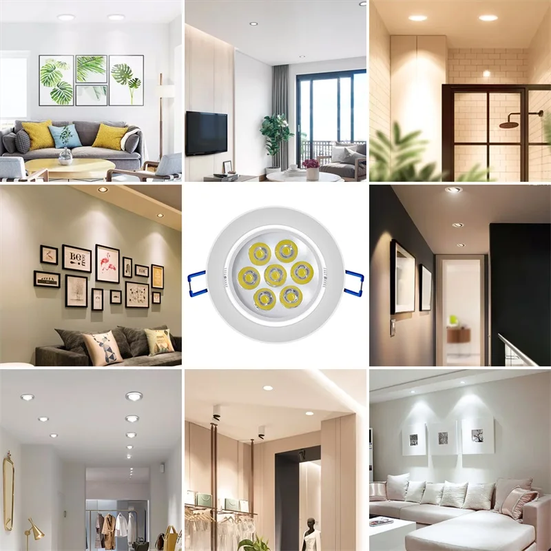 Dozzlor AC 220-240V LED Ceiling Downlight Dimmable /NO Diammable Light 3W 5W 7W Smart light For Livingroom Hotel And Company