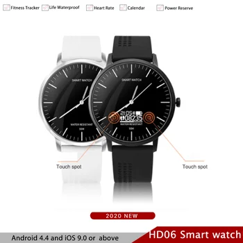 

2020 Weather Smart Watch HD06 IP67 Waterproof Heart Rate Monitor Remote Camera Message Push Smartwatch Synchronize IOS Android