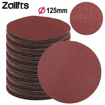 

Red Circular Polishing Discs 5pcs 10pcs 125mm With Grits Felt Wheel Polishing Sharpening Sand Paper Tool Accessories