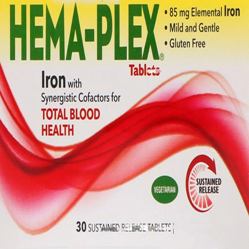 

Hema-Plex, Iron, Bloo d Health Formula, 30 sustained-release pieces